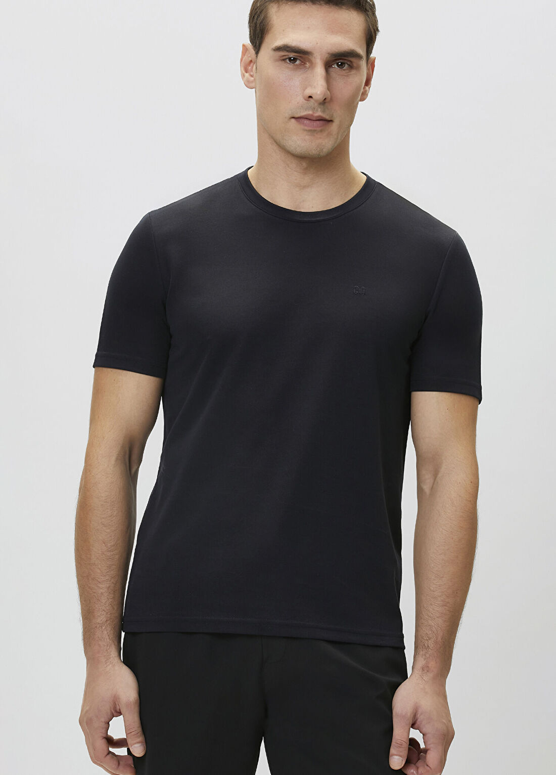 Network Lacivert Pike Desenli Basic T-shirt görsel 4