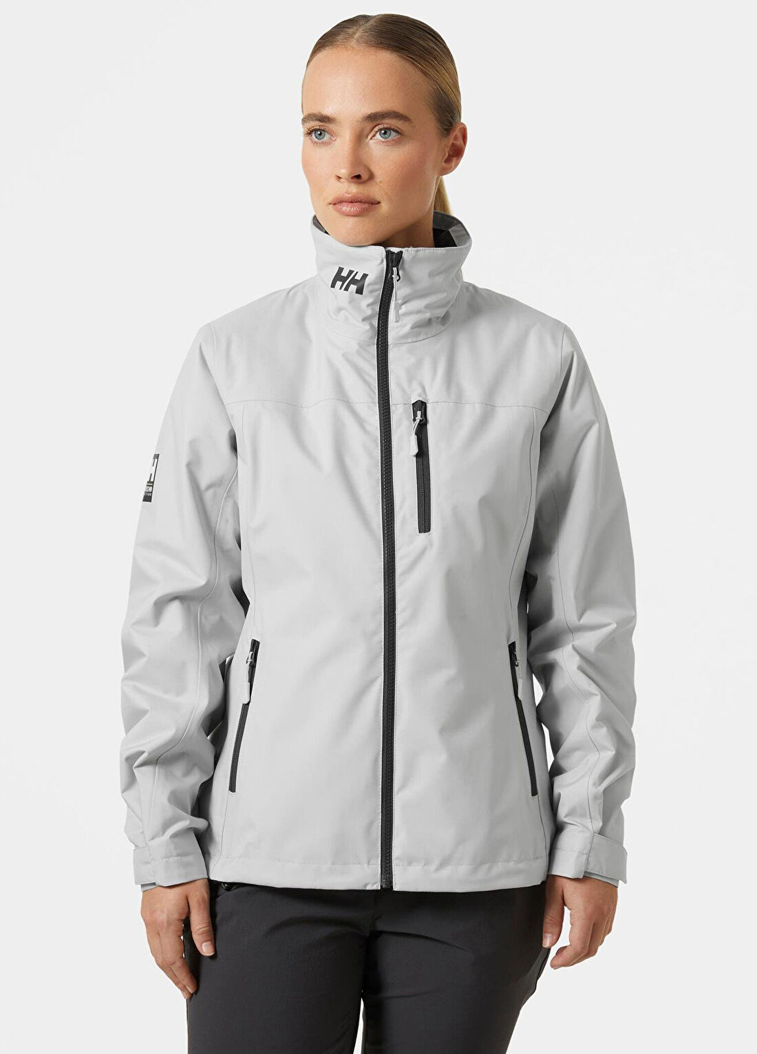 Helly Hansen W Crew Grey Fog Midlayer Polarlı Kadın Mont görsel 2