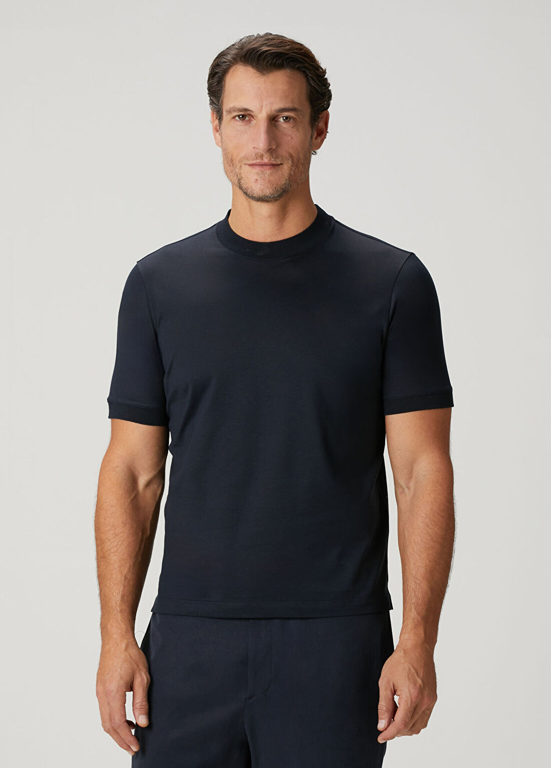 Canali Lacivert Basic T-shirt