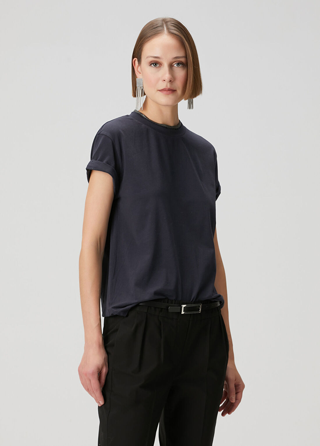 Brunello Cucinelli Lacivert T-shirt