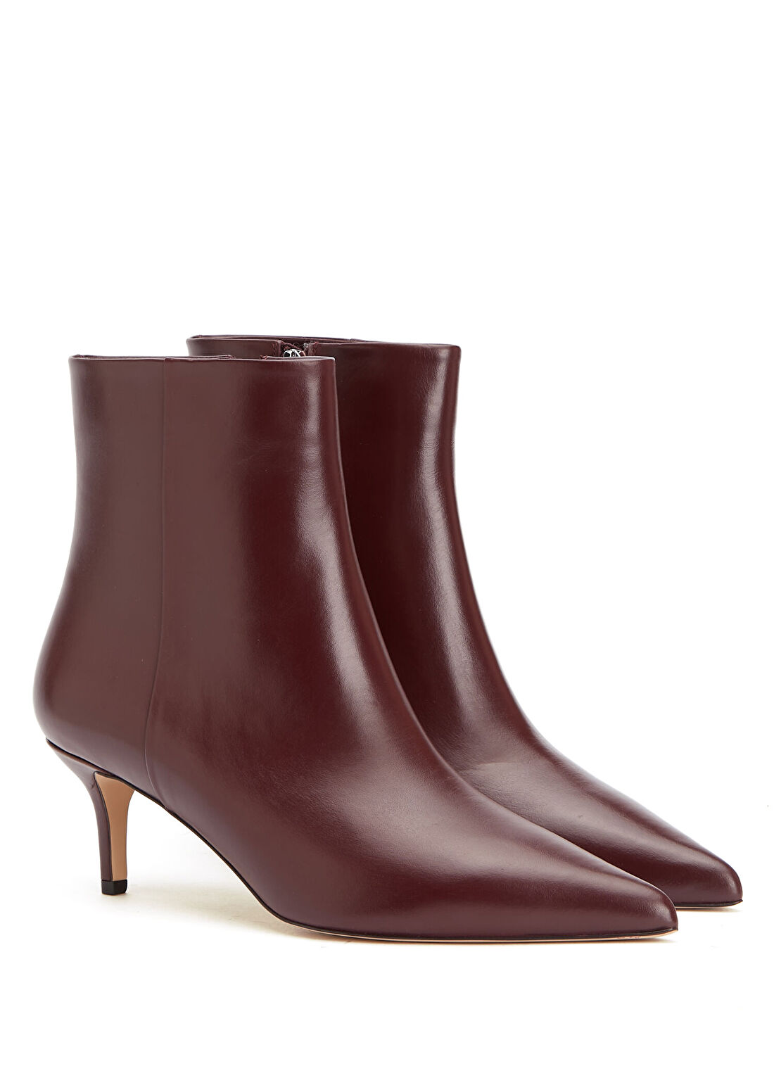 Beymen Club Bordo Kitten Heel Kadın Deri Bot görsel 2