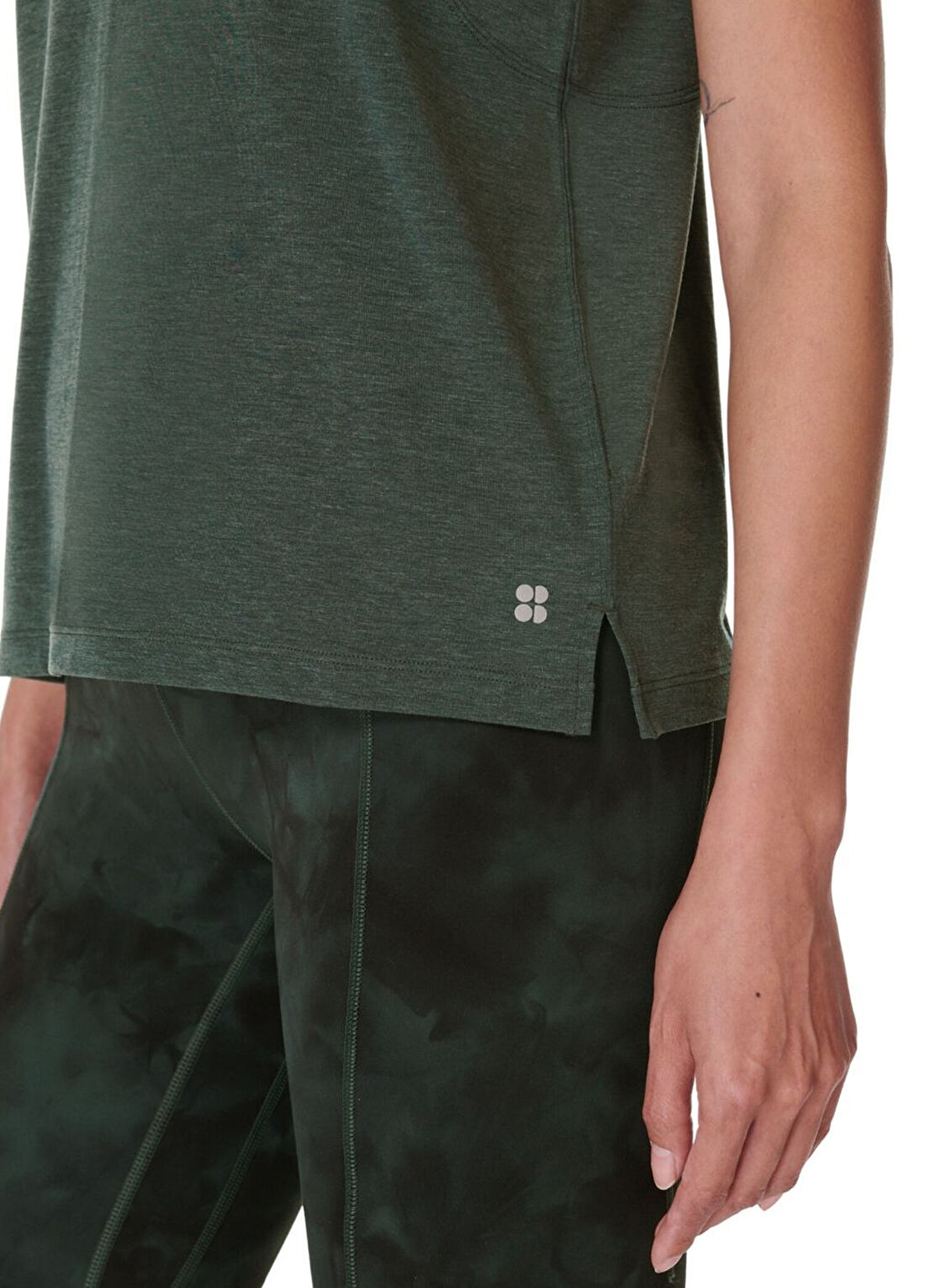 Sweaty Betty Soft Flow Studio Tank Top Yeşil Kadın Spor Atlet görsel 4