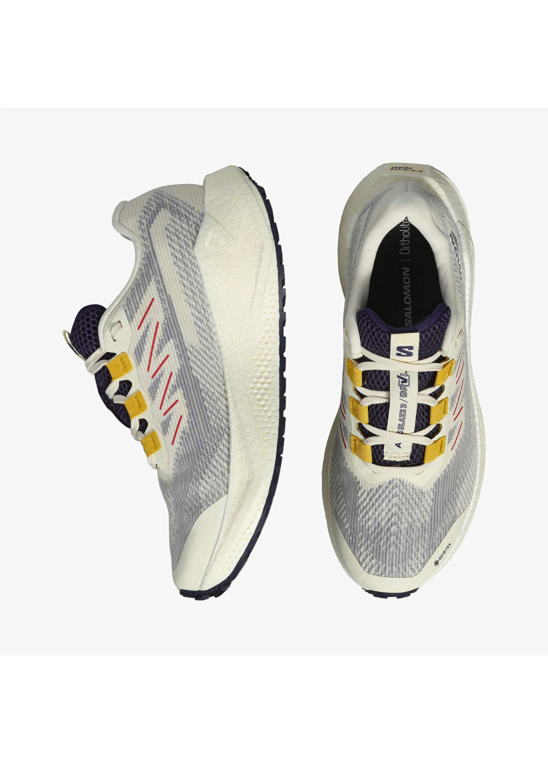 Salomon Aero Blaze 3 GRVL GORE-TEX Krem Kadın Koşu Ayakkabısı görsel 2