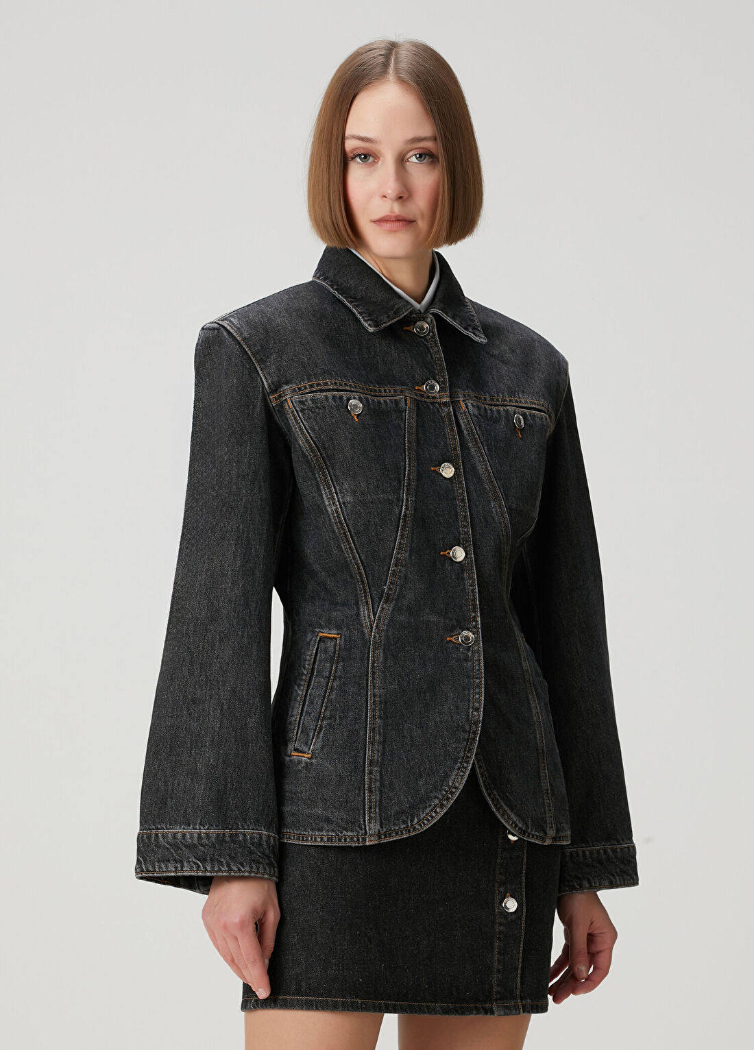 IRO Iloan Koyu Lacivert Denim Ceket