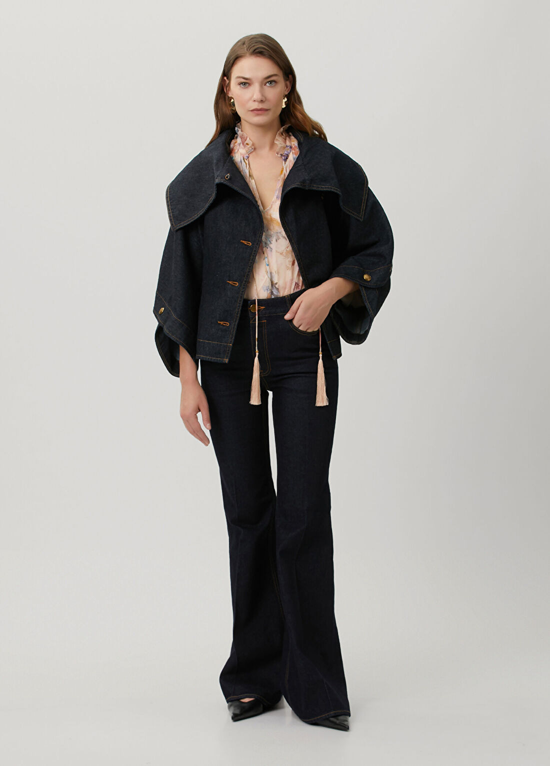 Zimmermann Slim Flare Lacivert Jean Pantolon