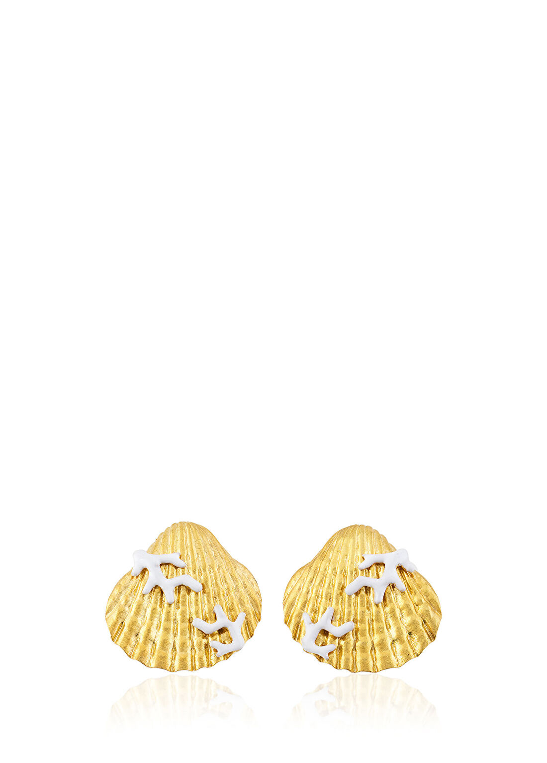 Milou Jewelry Seashell 22 Ayar Altın Kaplama Kadın Küpe
