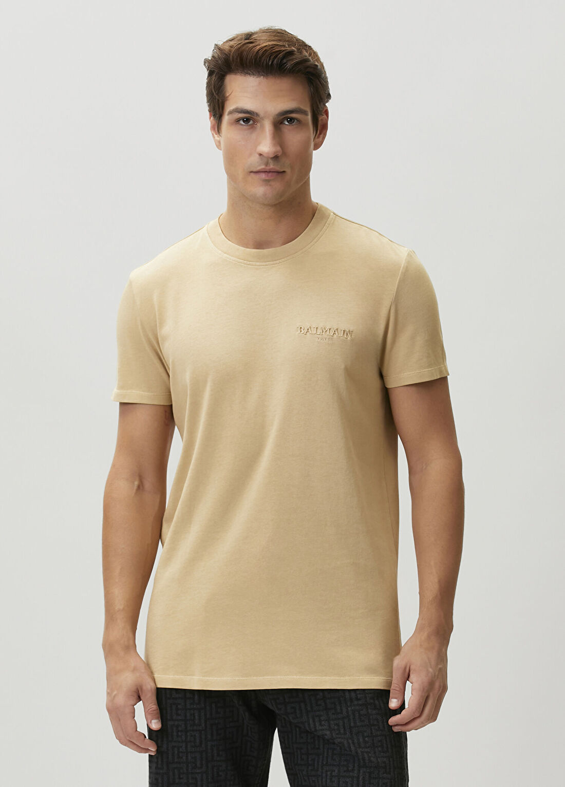 Balmain Slim Fit Small Vintage Sarı T-shirt