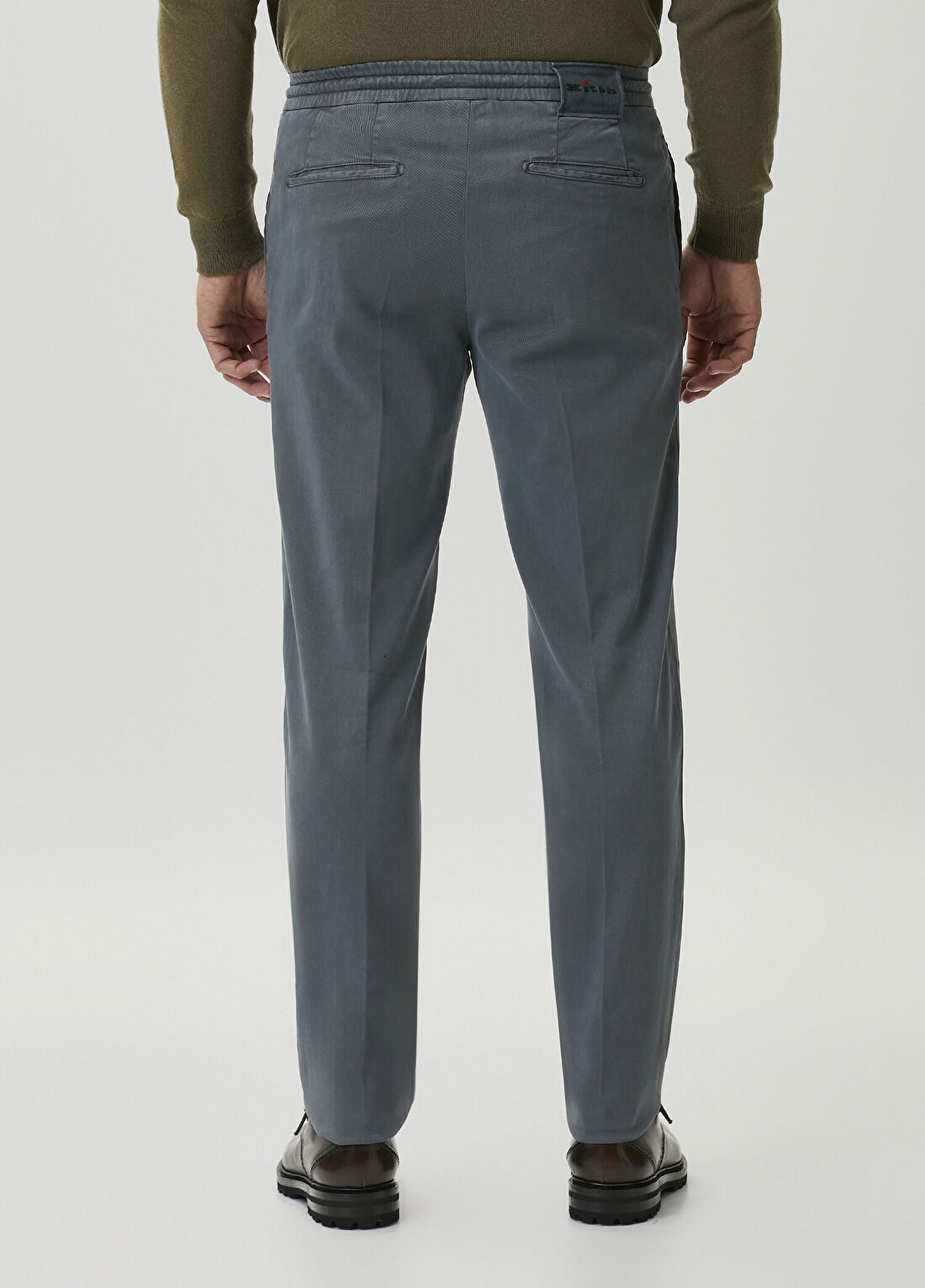 Kiton Açık Gri Pilili Pantolon görsel 3