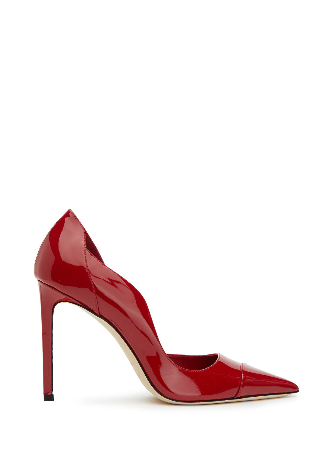 Jimmy Choo Brigitte Koyu Kırmızı Rugan Deri Stiletto