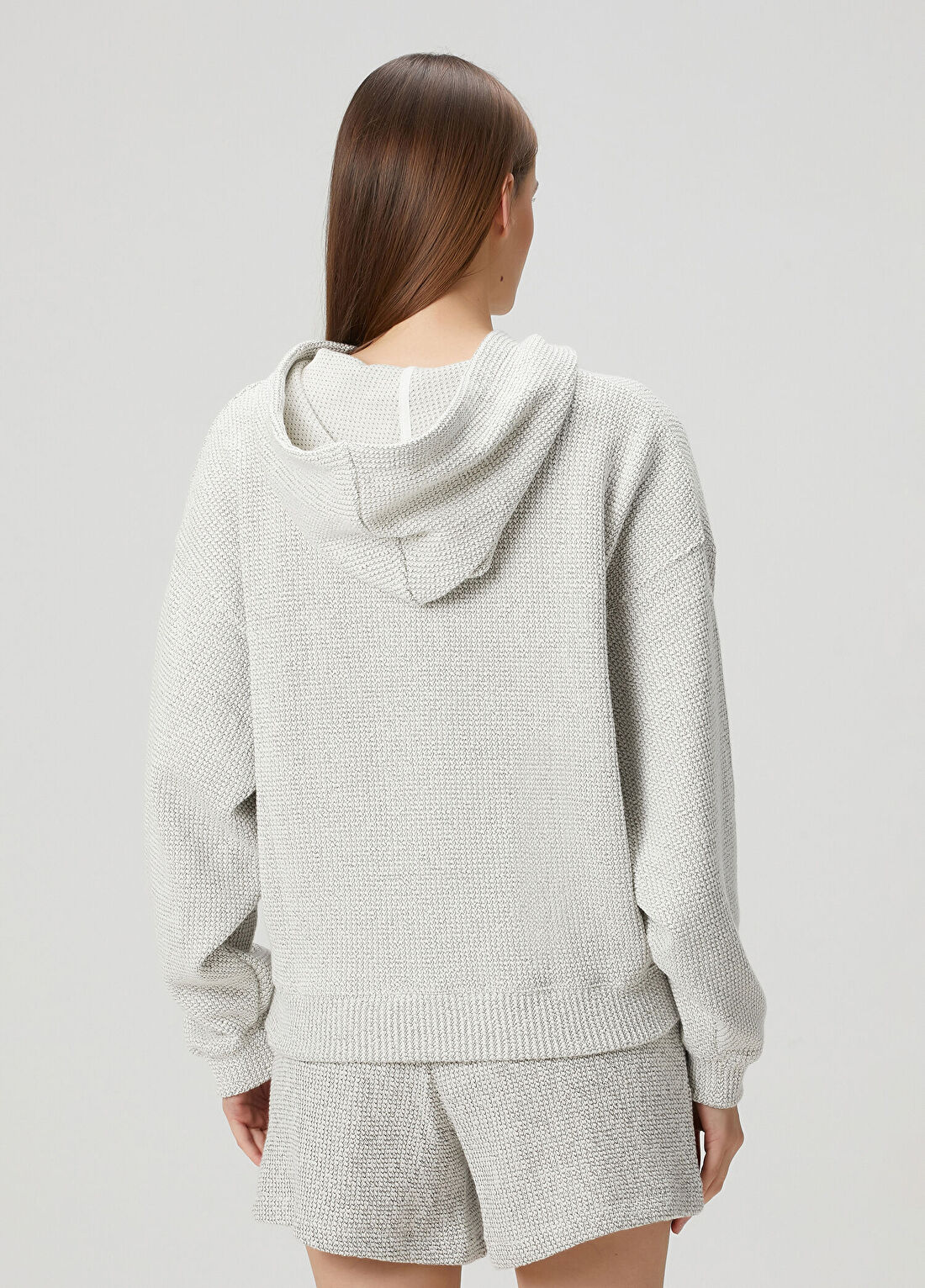 Anine Bing Alec Siyah Beyaz Kapüşonlu Sweatshirt görsel 4