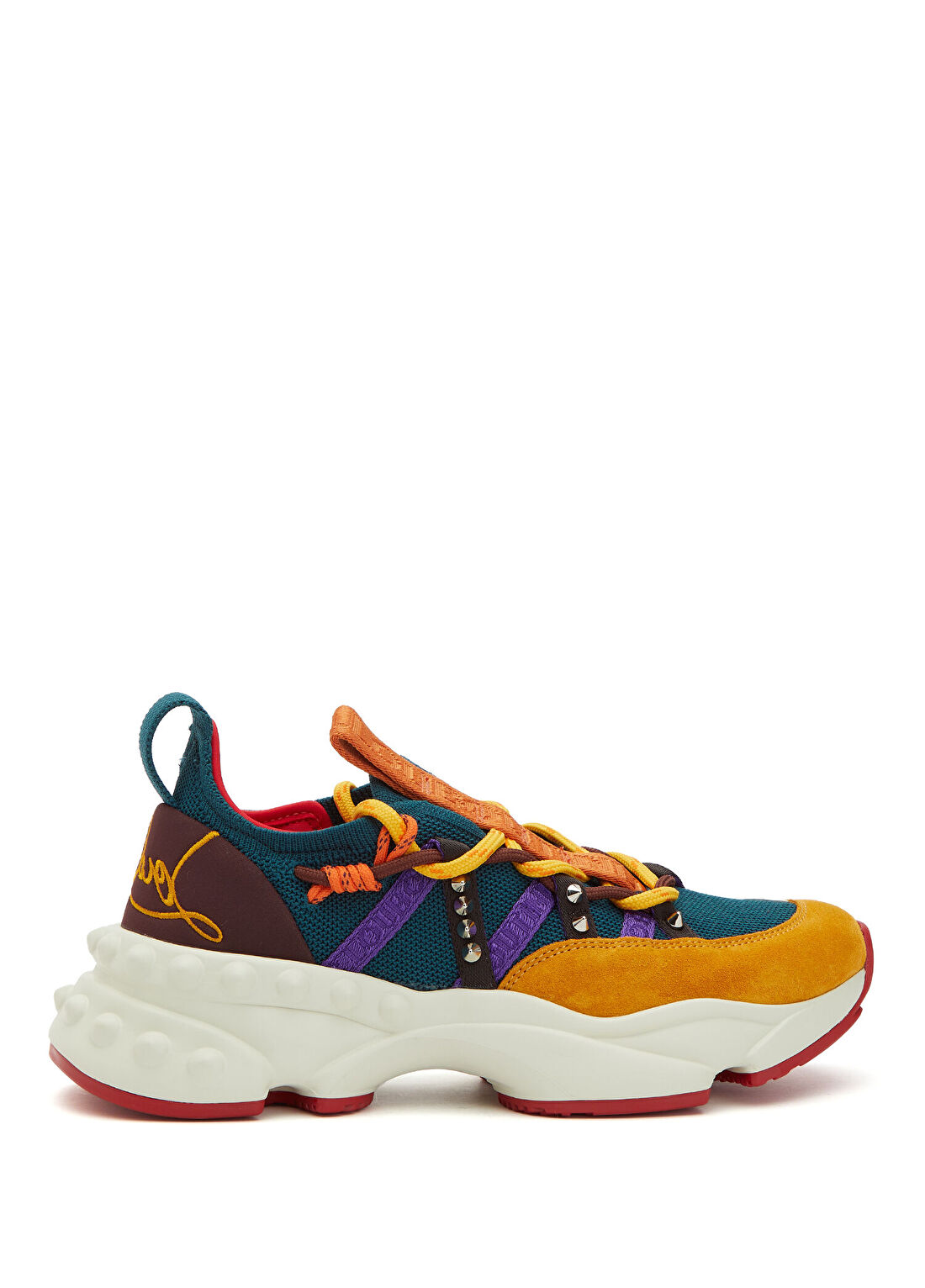 Christian Louboutin Trailnrun Colorblocked Kadın Deri Sneaker