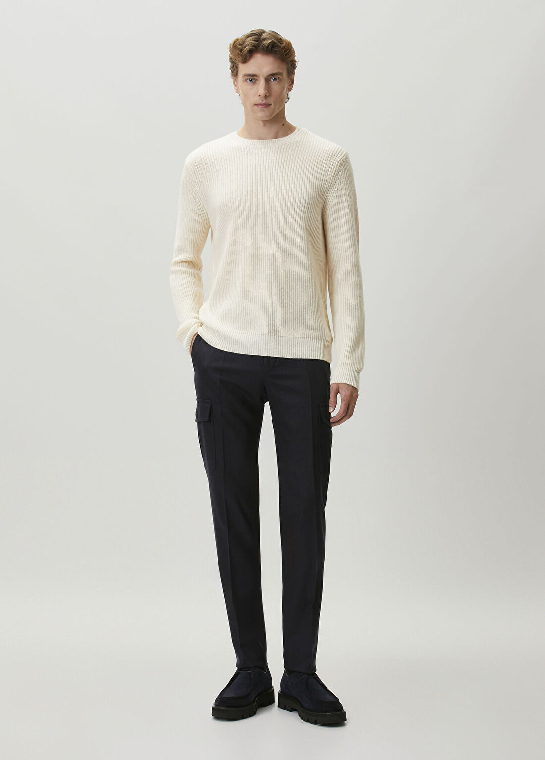Slowear Lacivert Yün Pantolon