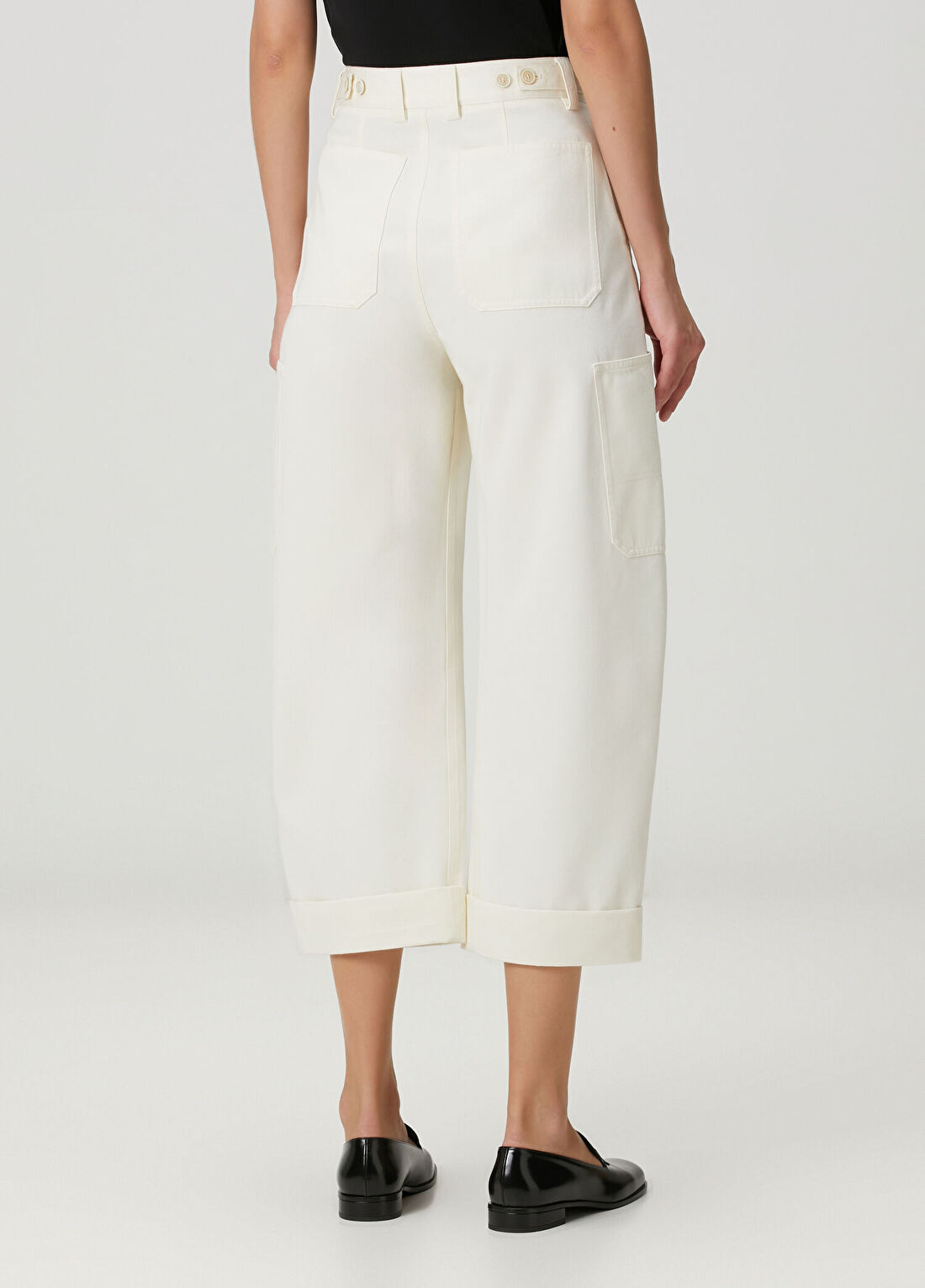 Givenchy Fildişi Crop Kargo Pantolon görsel 4