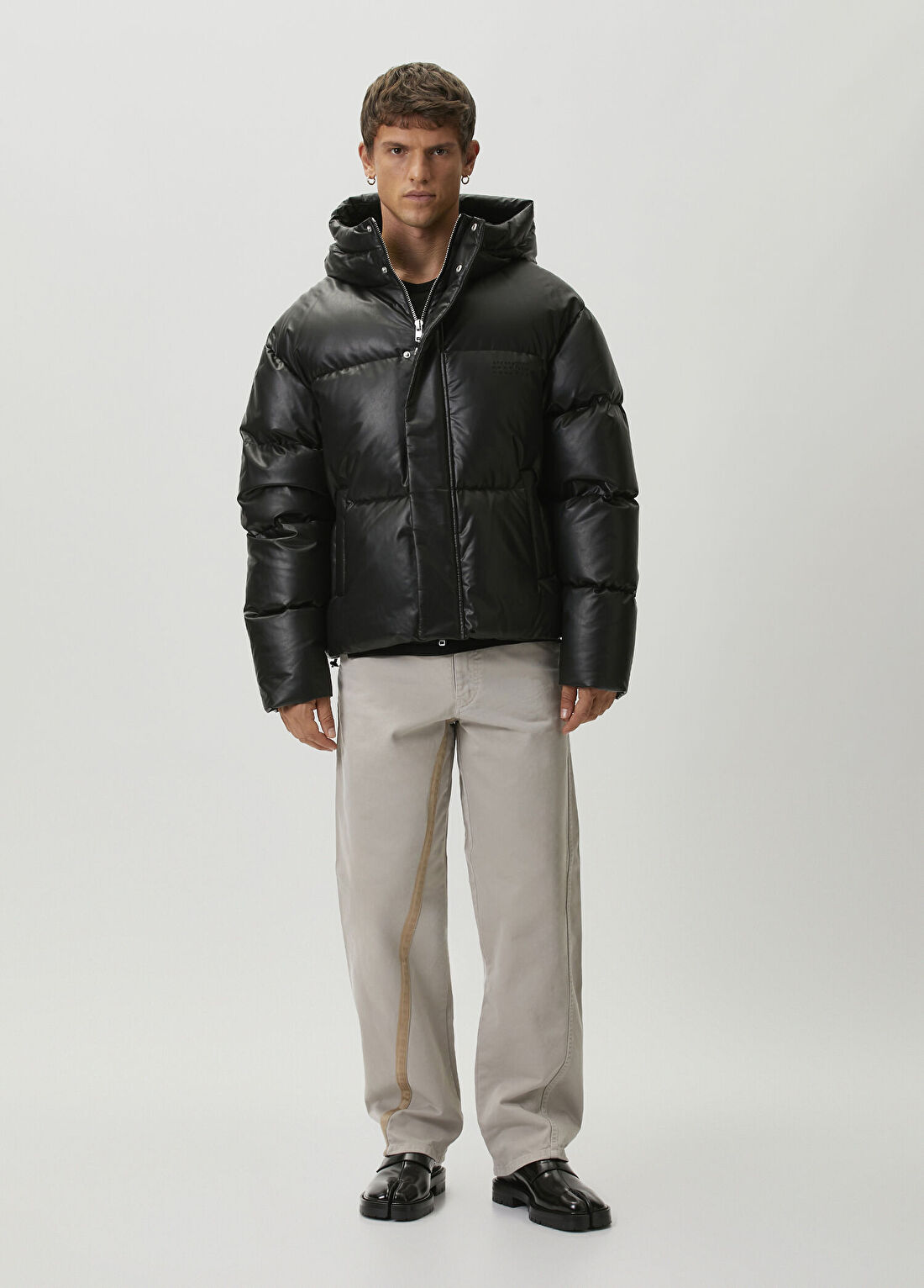 MM6 Maison Margiela Siyah Kapüşonlu Mont görsel 2