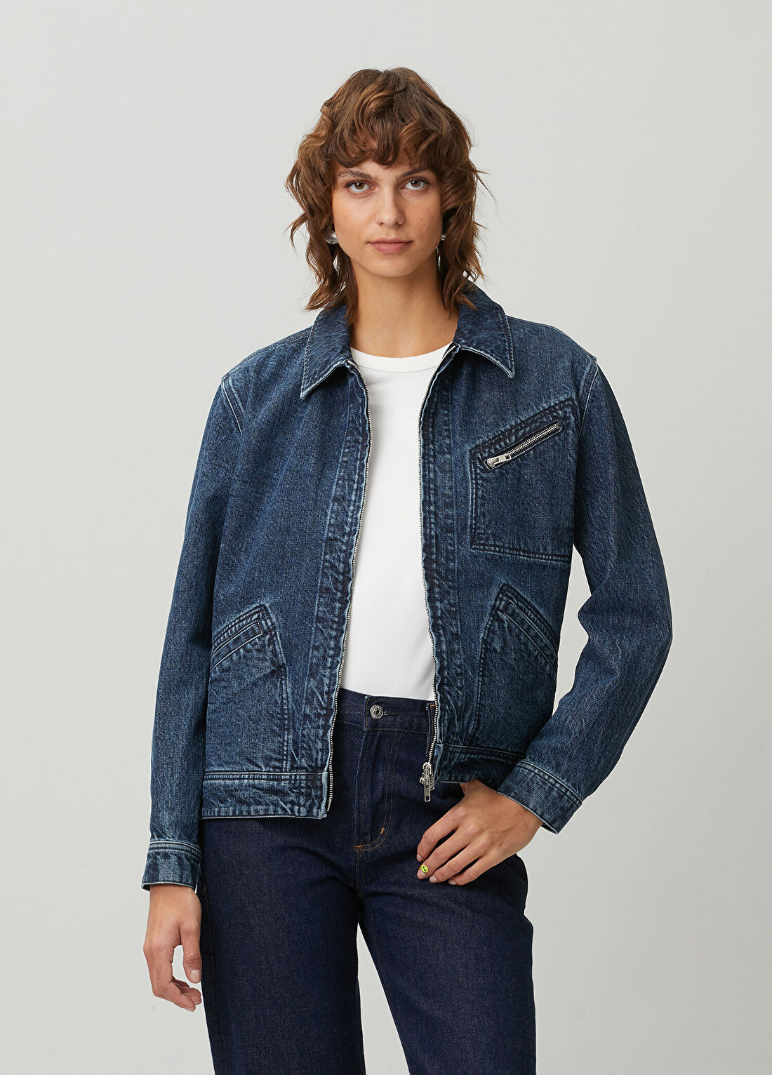 Kenzo Lacivert Denim Ceket
