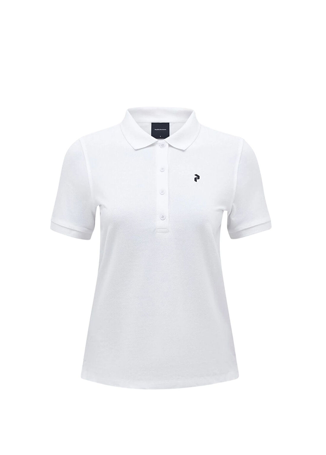 Peak Performance Classic Cotton Beyaz Polo Yaka Kısa Kollu Kadın T-Shirt