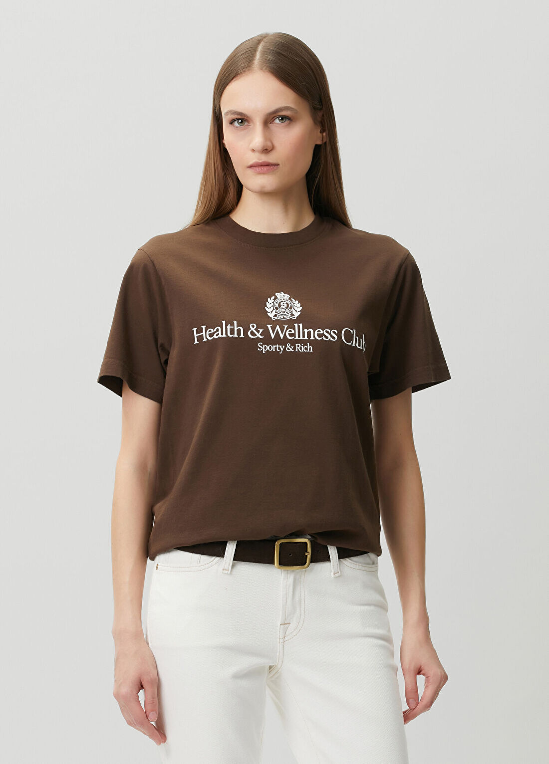 Sporty & Rich Crest Kahverengi T-shirt