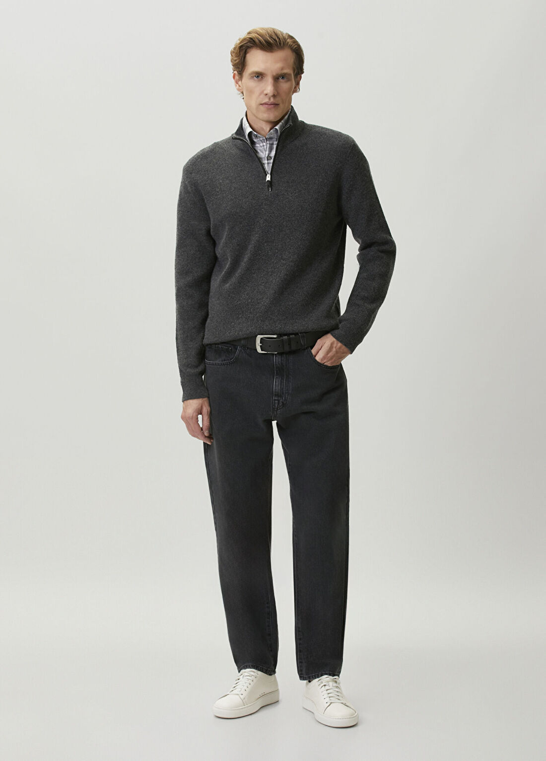 Canali Siyah Jean Pantolon