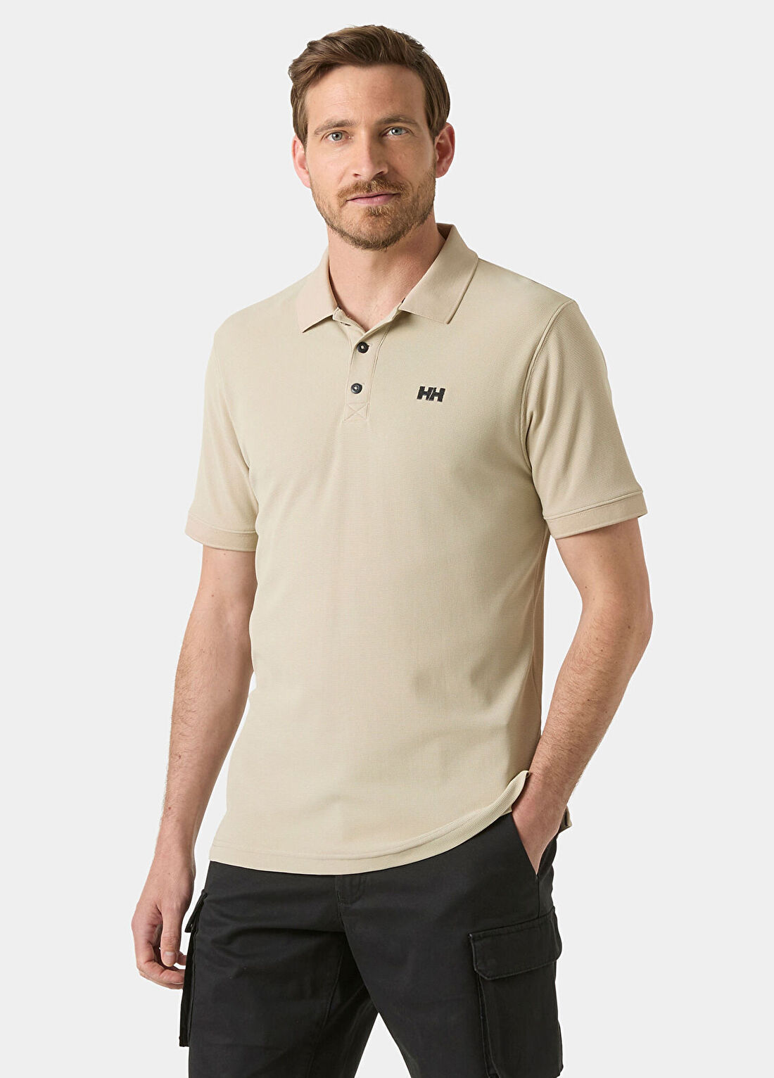 Helly Hansen Driftline Khaki Polo Yaka Kısa Kollu Erkek T-shirt