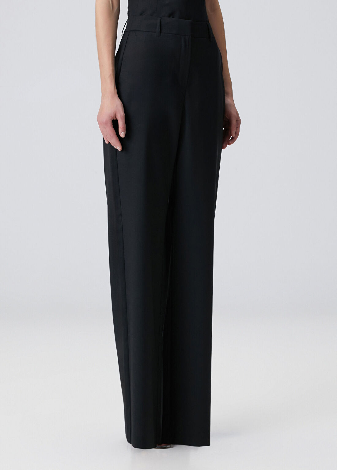 Beymen Collection Siyah Straight Leg Yün Pantolon görsel 2