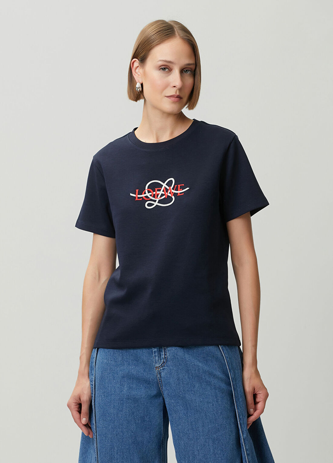 Loewe Lacivert Logolu T-shirt