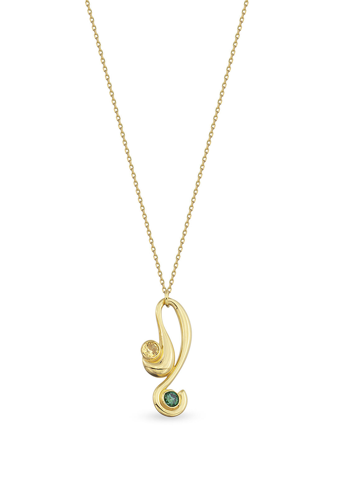 Orena Jewelry Rainbow Swan 14 Ayar Altın Kadın Kolye