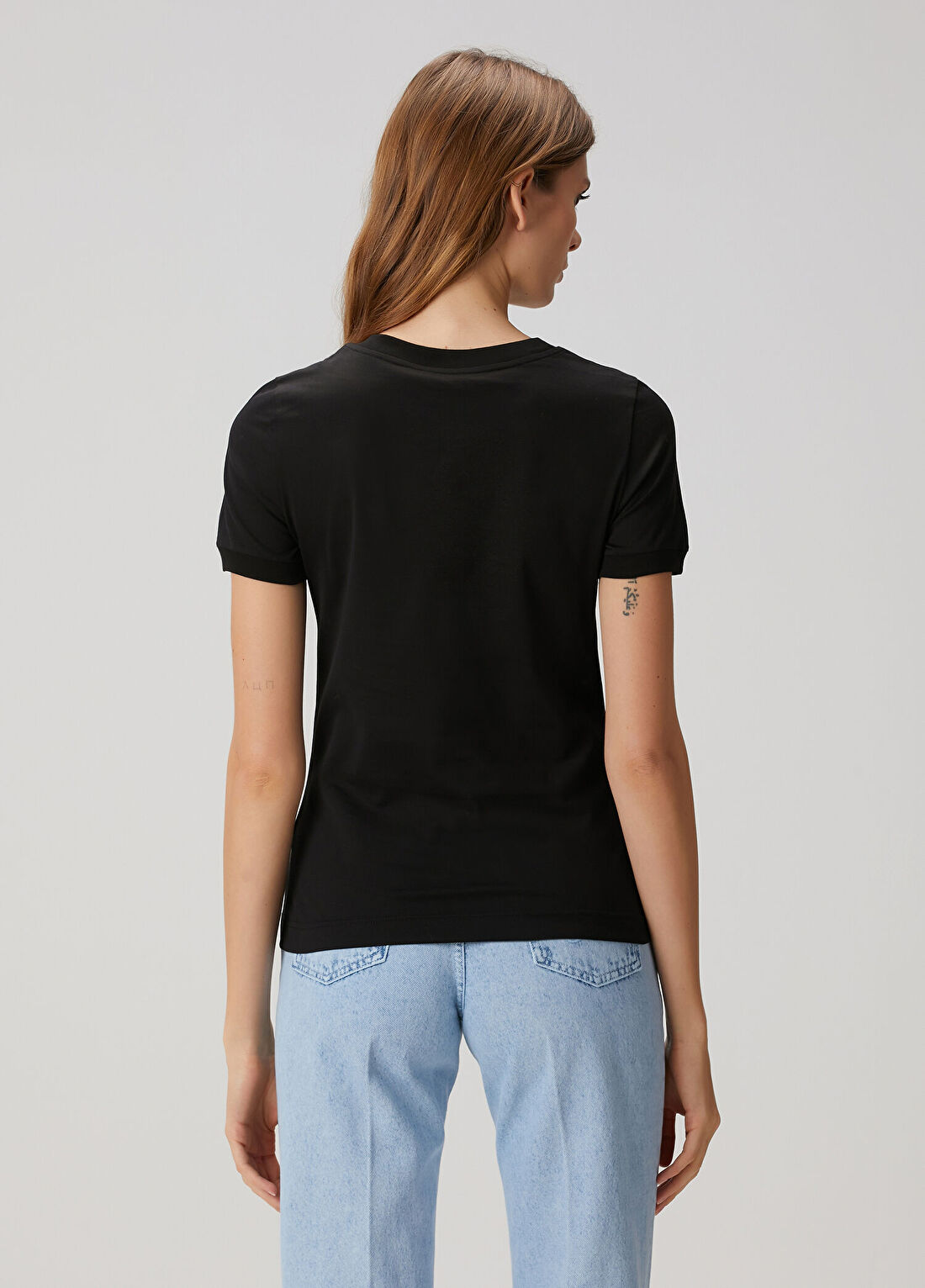 Dolce&Gabbana Siyah Logo Detaylı T-shirt görsel 4