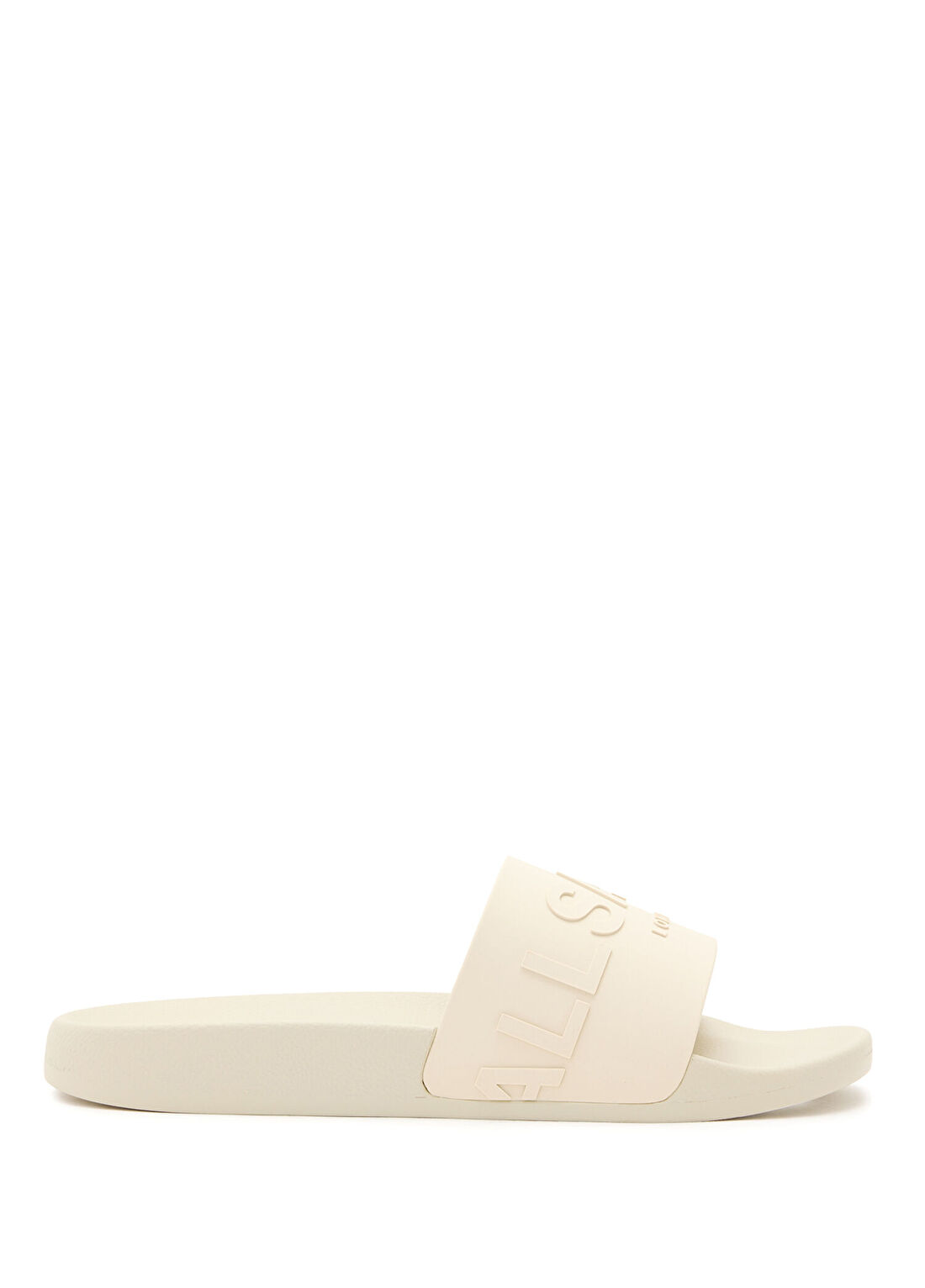 AllSaints Biggy Beyaz Logo Bantlı Erkek Terlik