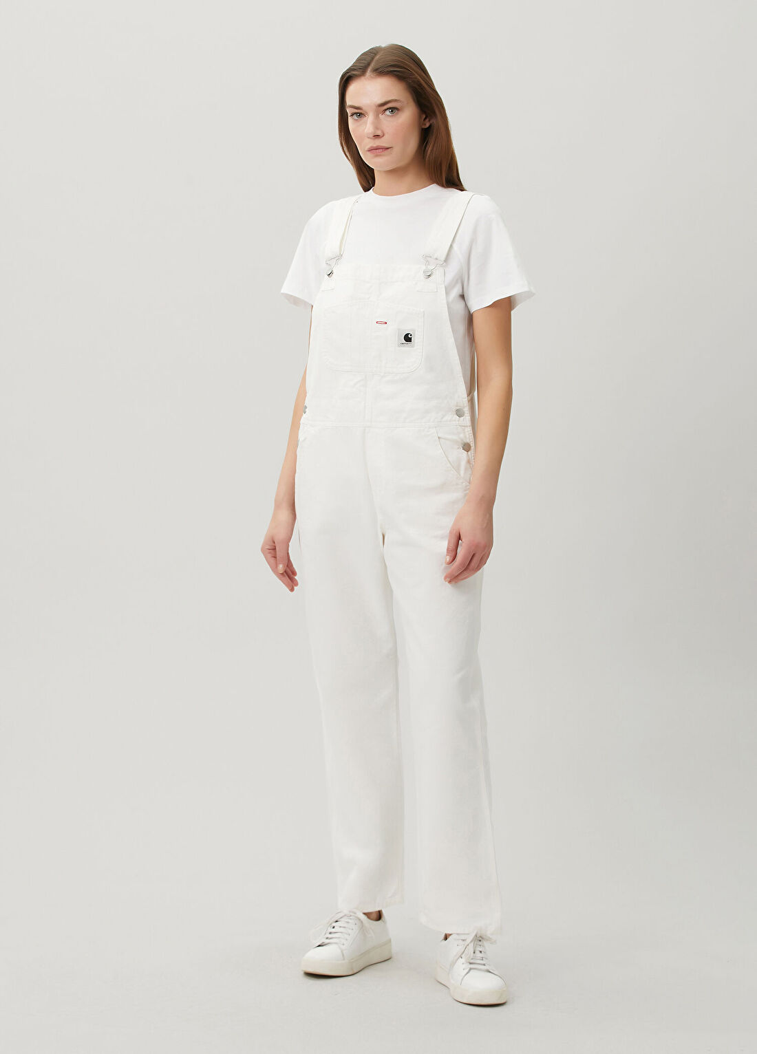 Carhartt WIP Ekru Düz Kesim Önlük Tulum