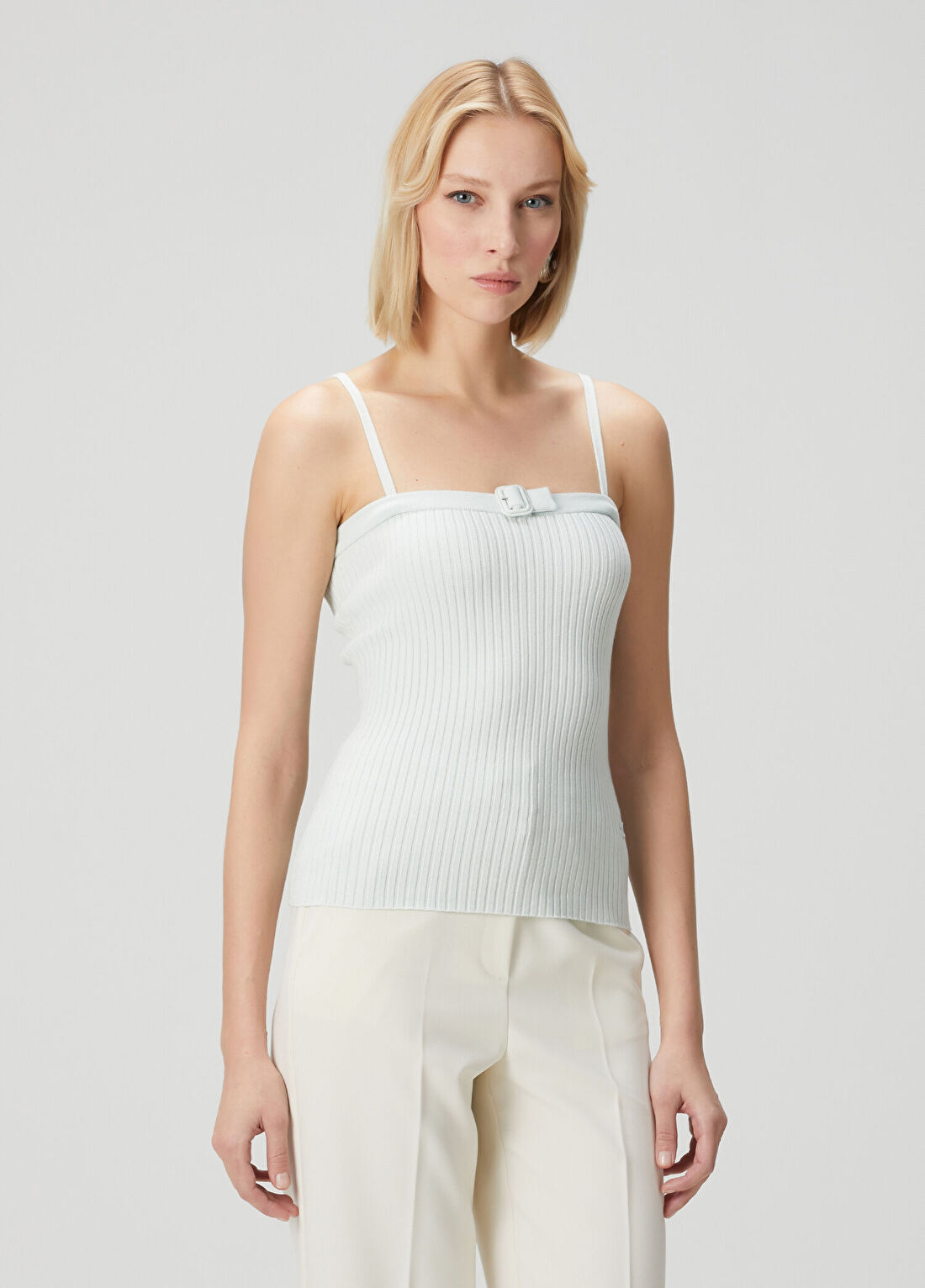 Courreges Açık Yeşil Kemer Detaylı Atlet