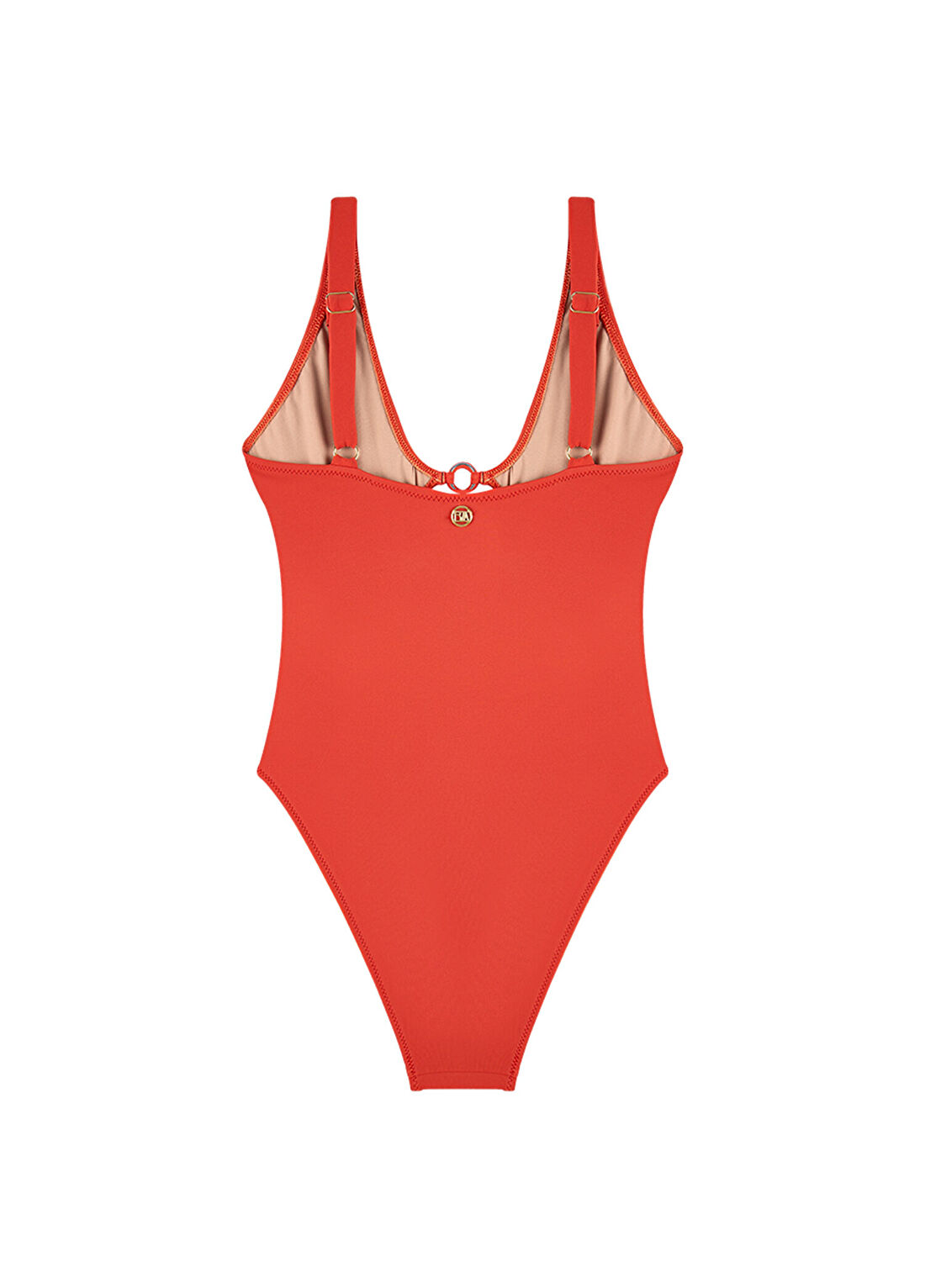 Bia Swimwear Geena Rust Pencereli Kadın Üçgen Mayo görsel 2