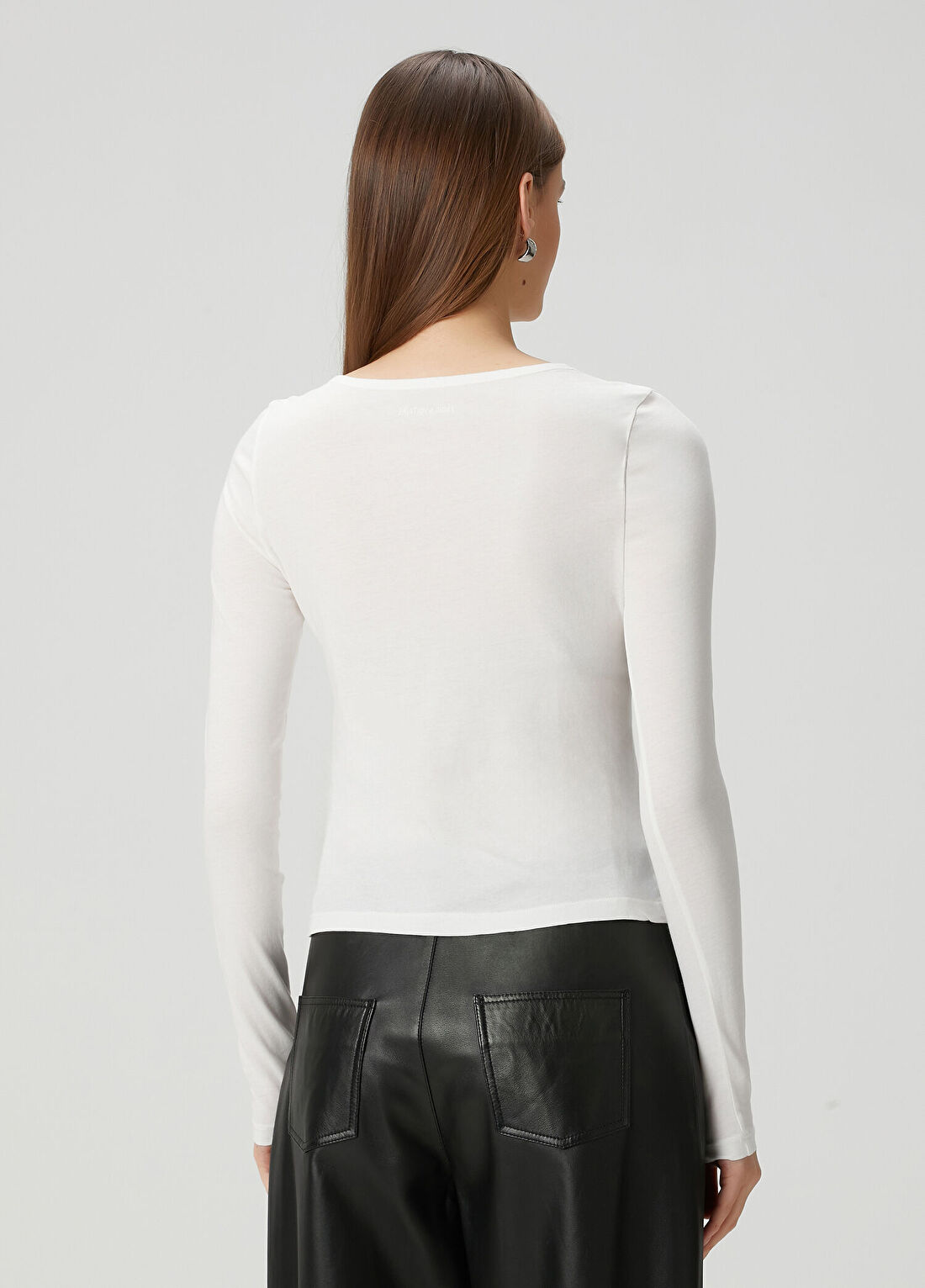 Zadig&Voltaire Tina Beyaz Uzun Kol T-shirt görsel 4