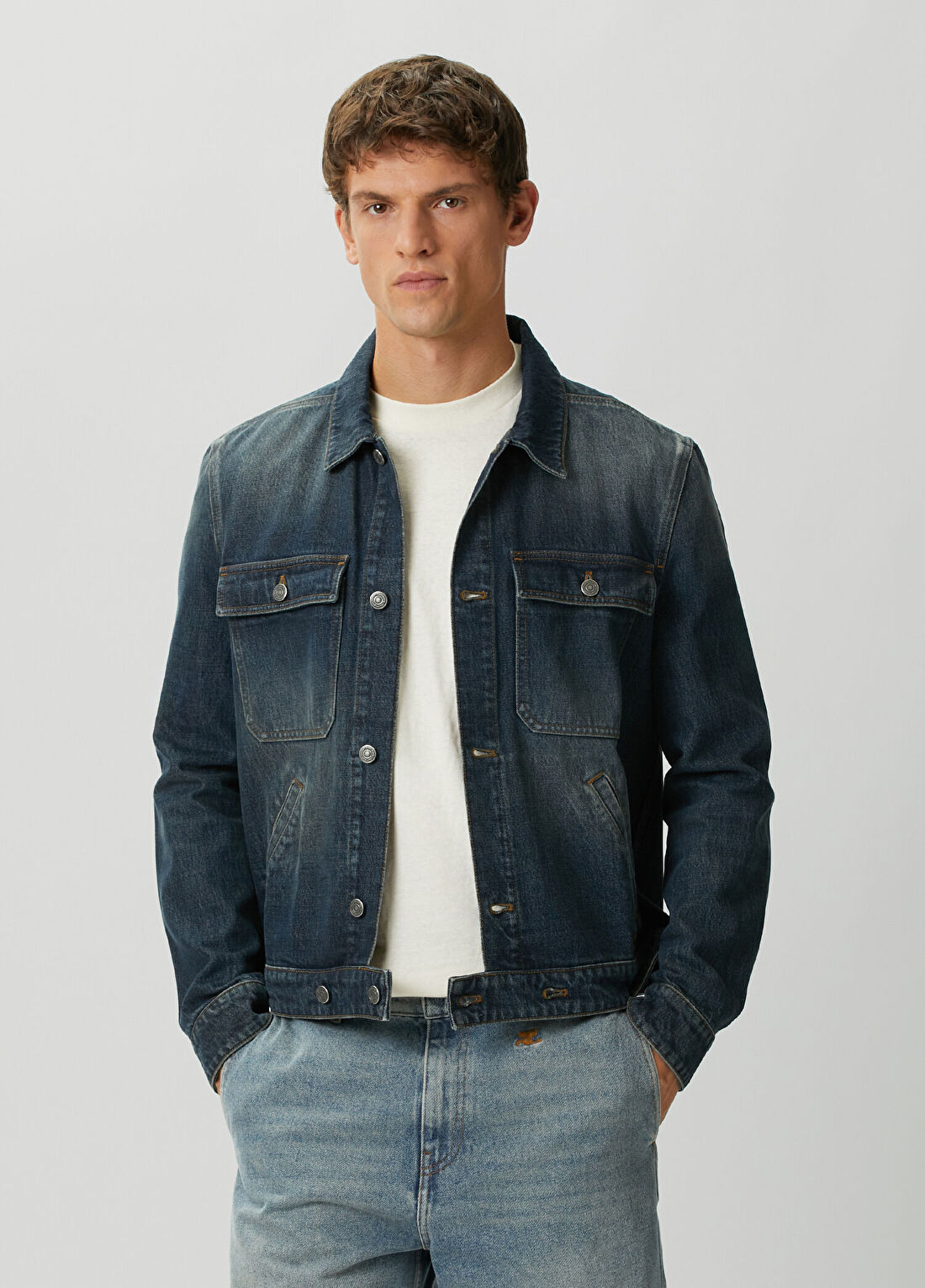 Courreges Lacivert Denim Ceket