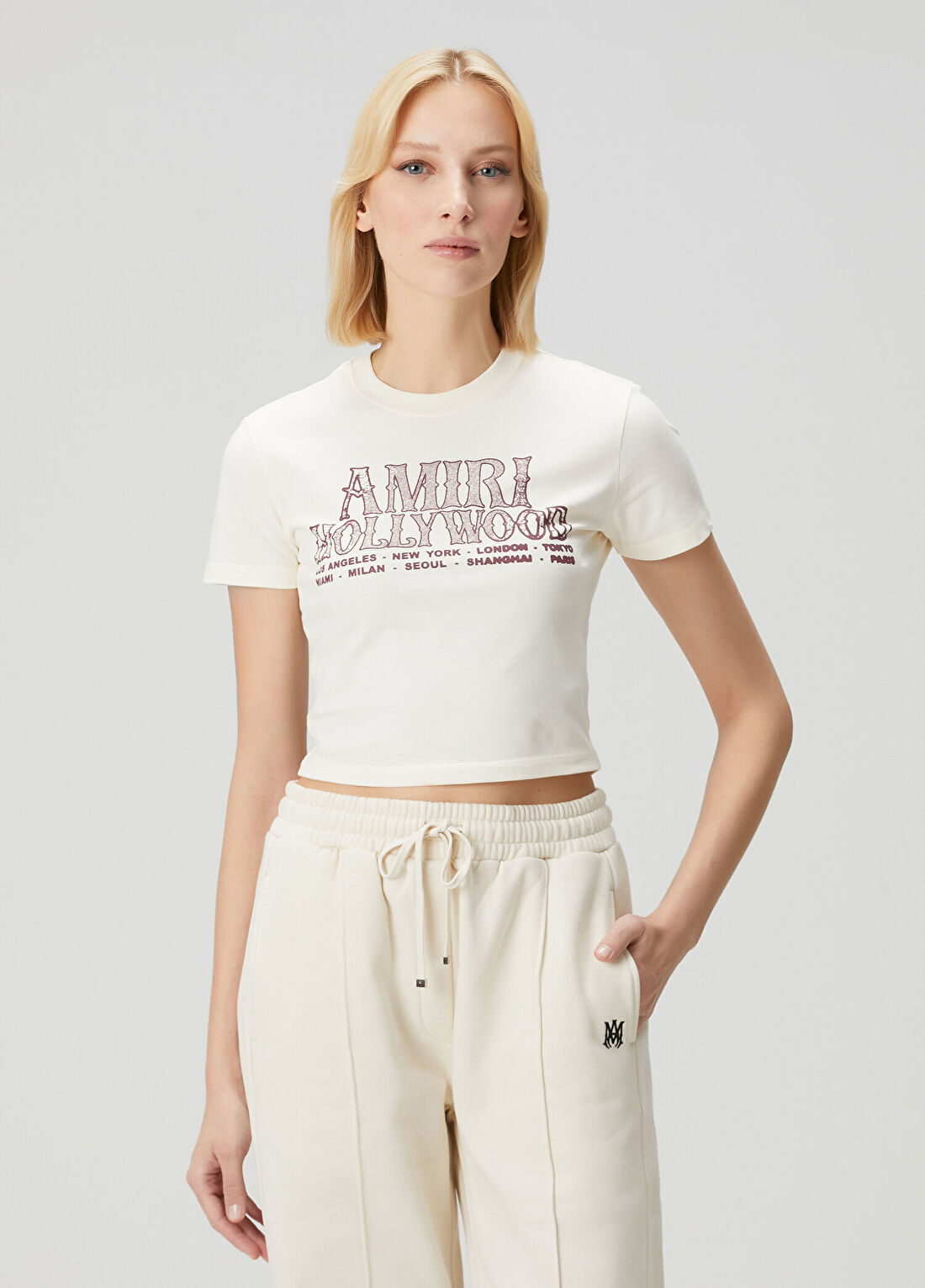 Amiri Hollywood Ekru T-shirt