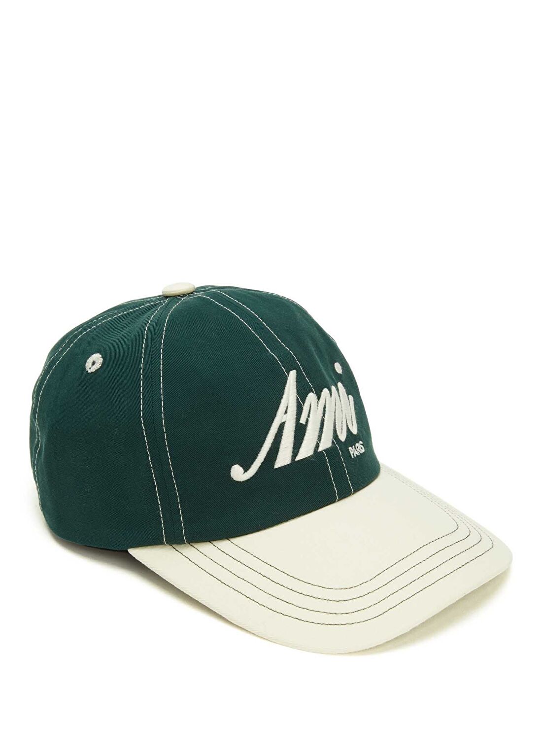 Ami Paris Yeşil Logo Nakışlı Erkek Şapka