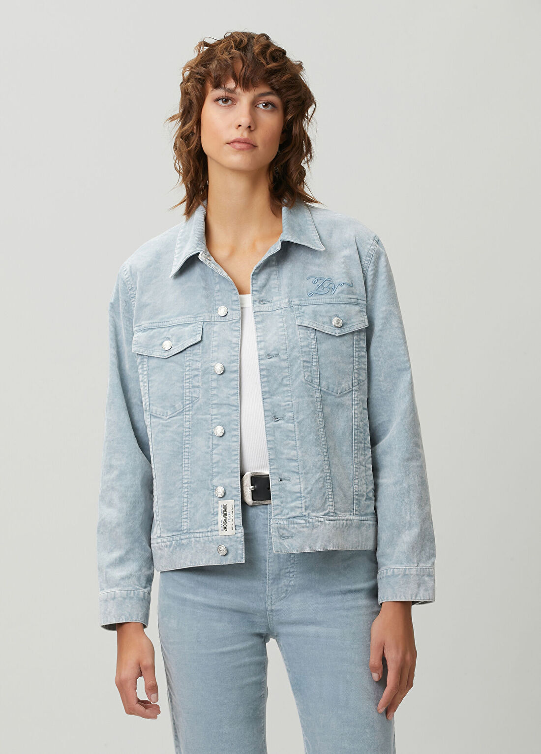 Zadig&Voltaire Bases Mavi Kadife Ceket
