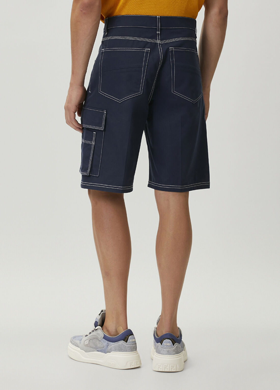 Fendi Lacivert Denim Bermuda görsel 3