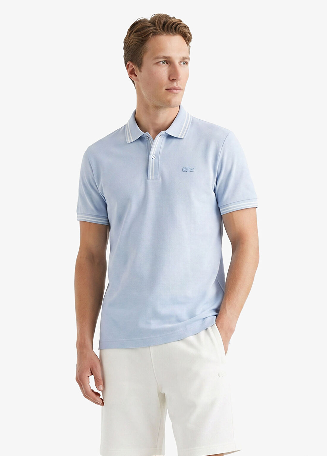 Lacoste Mavi Polo Yaka Regular Fit Kısa Kollu Erkek T-shirt