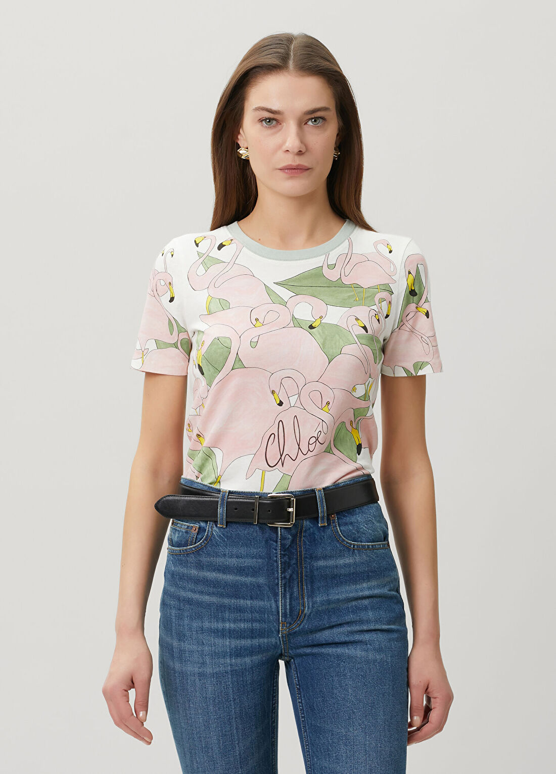 Chloe Flamingo Desenli T-shirt