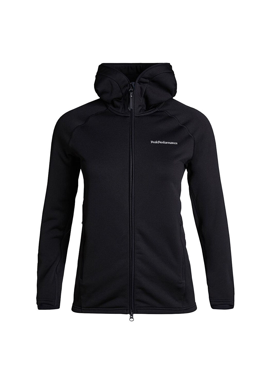 Peak Performance W Chill Light Siyah Fermuarlı Kapüşonlu Fleece Kadın Sweatshirt