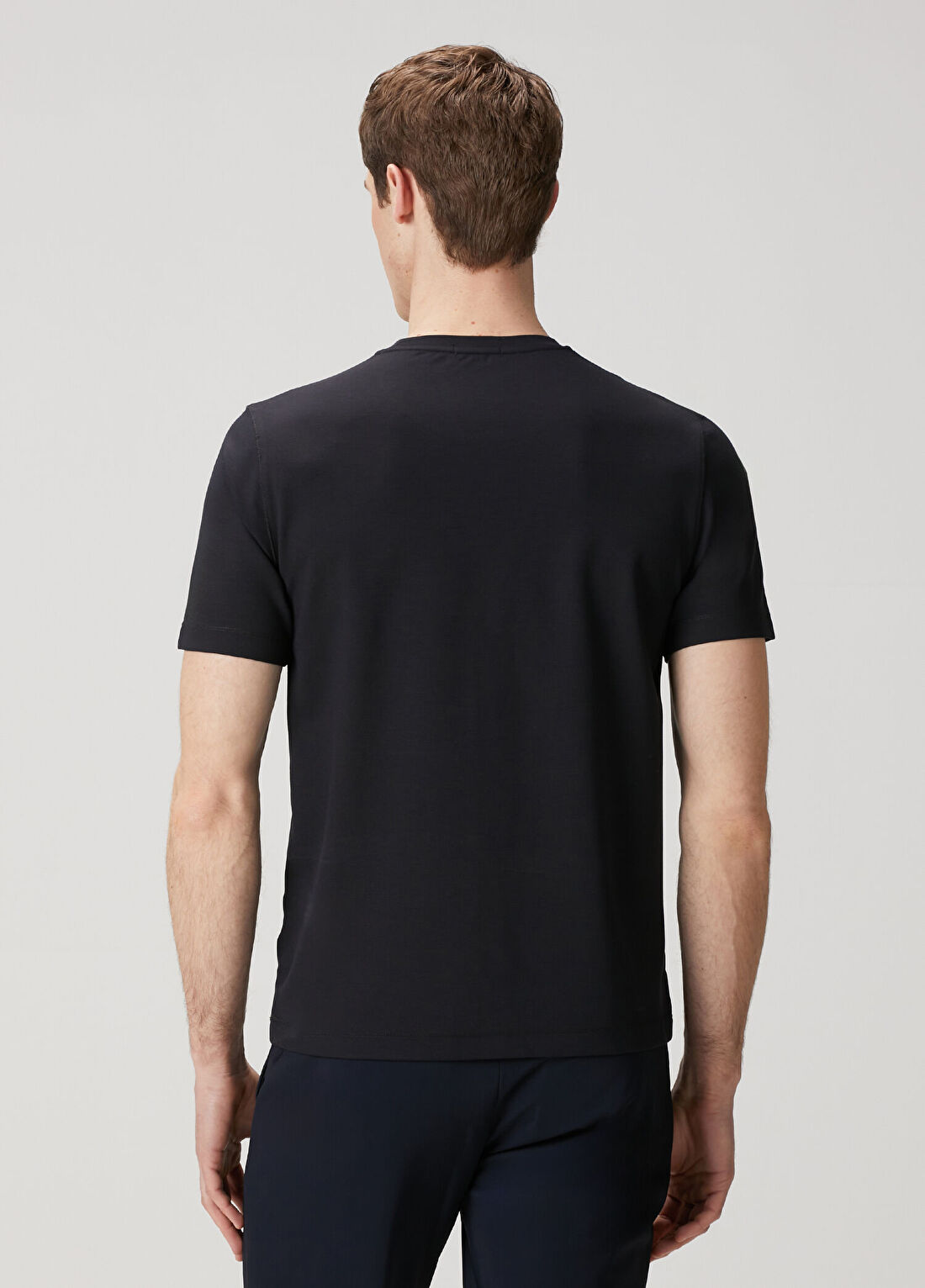 Theory Ryder Siyah Basic T-shirt görsel 4