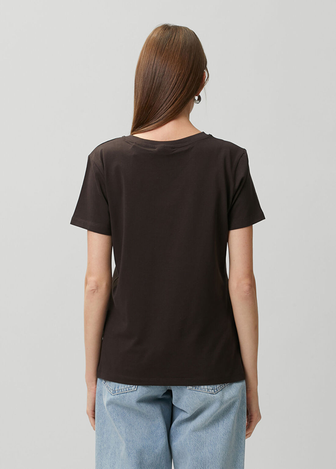 Guess Colette Regular Fit Kahverengi T-shirt görsel 4