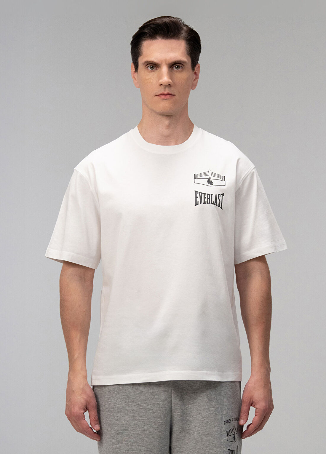 Everlast Choice Of Champs Comfort Fit Beyaz Pamuklu Kısa Kollu Erkek T-shirt