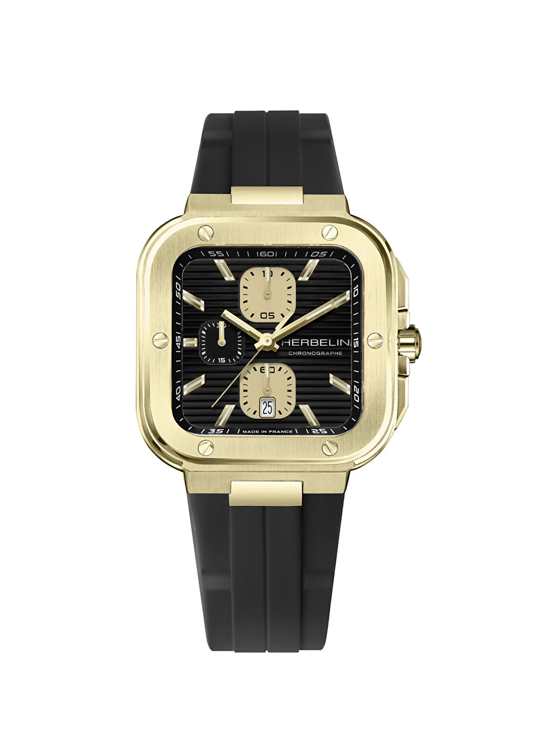 Herbelin Cap Camarat Square Chronograph 35646P1N14CA Altın Sarısı Erkek Kol Saati