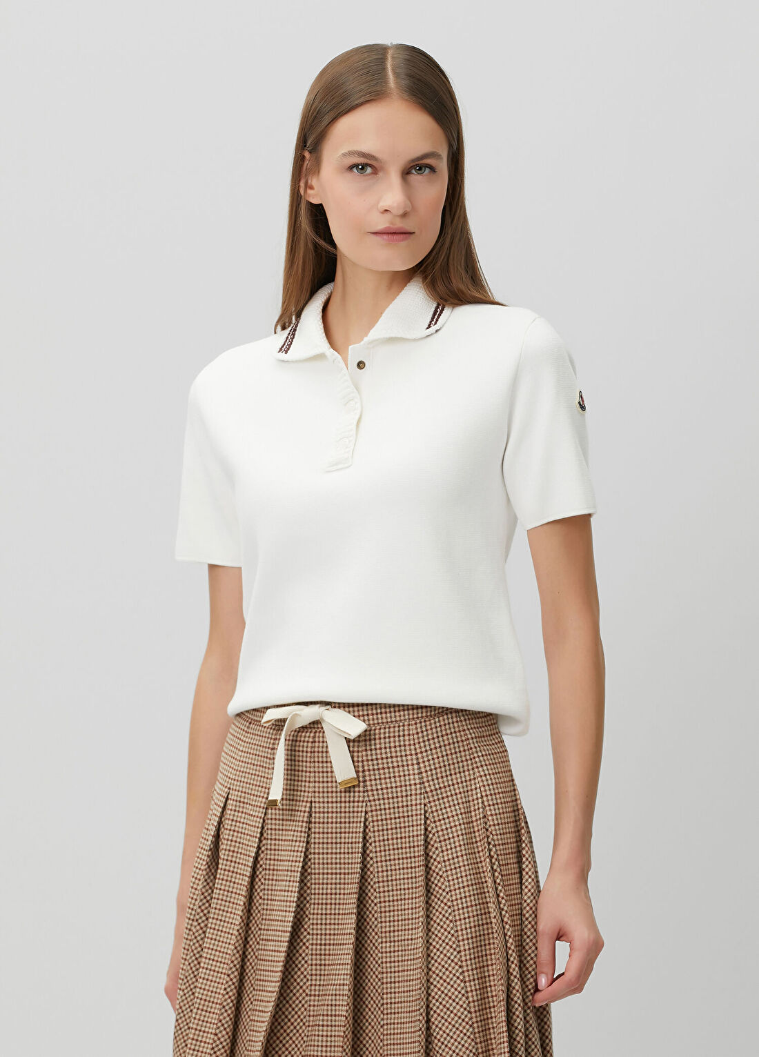 Moncler Beyaz Polo T-shirt