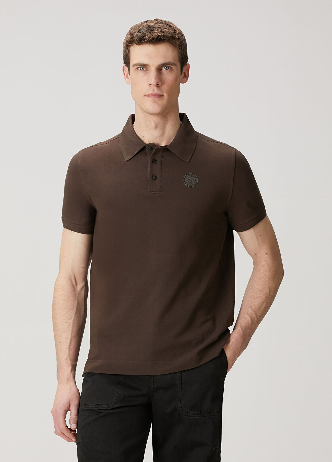 Canada Goose Beckley Kahverengi Polo Yaka T-shirt