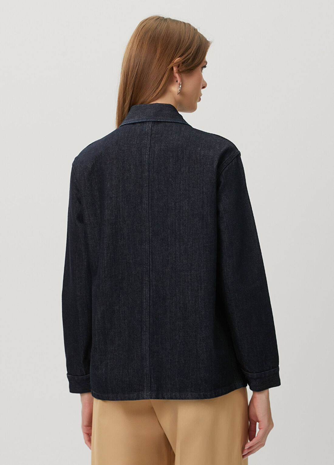 Jil Sander Lacivert Denim Ceket görsel 4