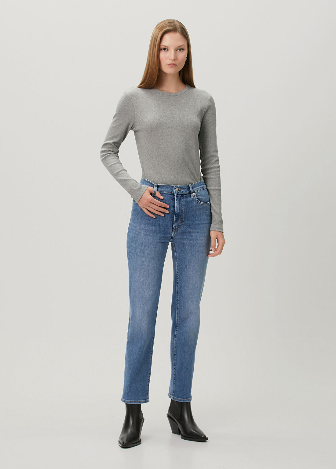 Frame Denim Le Sleek Straight Mavi Jean Pantolon