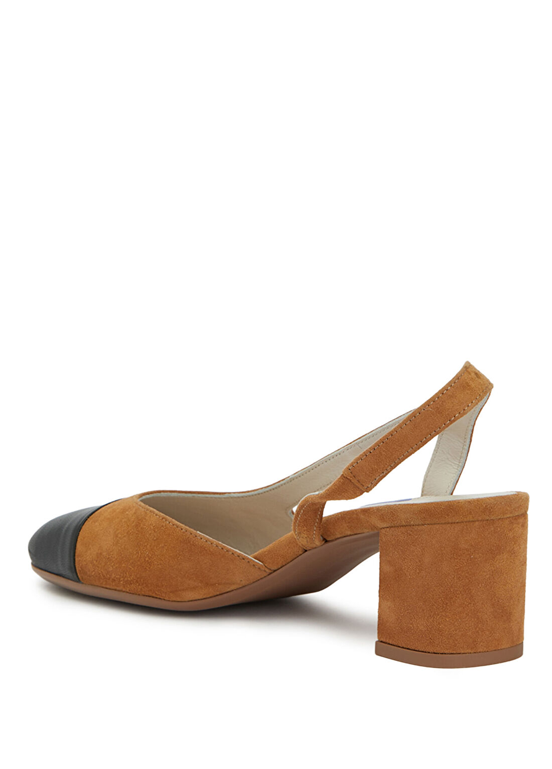 Divarese Camel Rahat Süet Topuklu Ayakkabı görsel 3