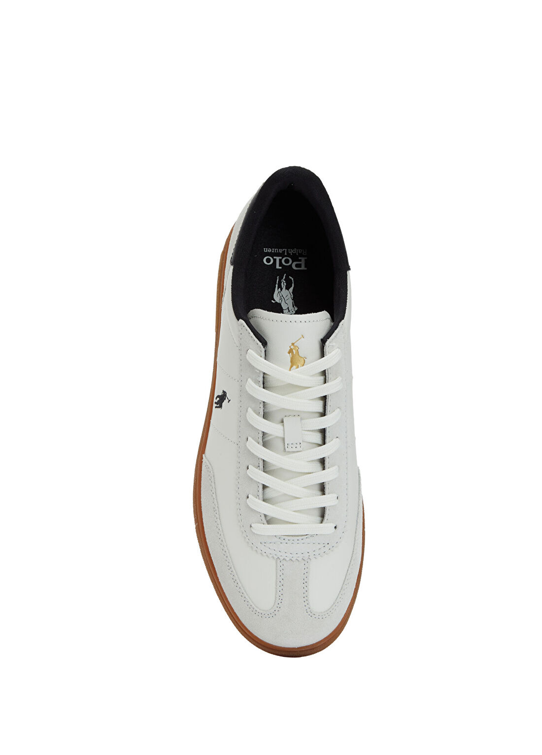 Polo Ralph Lauren Polo Sport Siyah Beyaz Erkek Deri Sneaker görsel 4